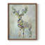 Fantastic Florals Deer, reproduction encadrée complète - bois massif-777865355-777865352