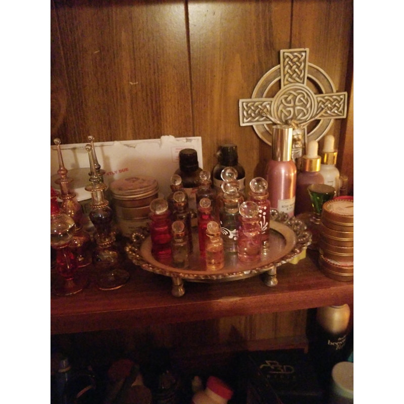 Genie Blown Empty Glass Mini Bottles for Perfume,Set of 10 Decorative Small Vials