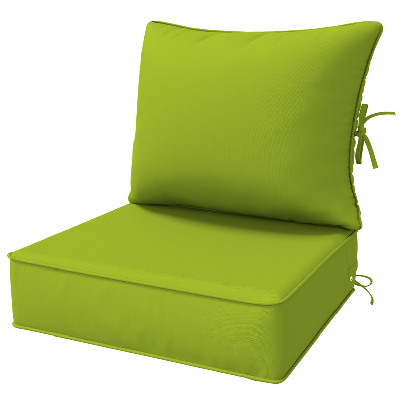 6.5″ Outdoor Replacement  Cushion Set, Deep Seating Seat / Back Cushion Set, Grass Green