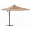 Parasol de jardin WALPLUS avec poteau en acier brun 269 x 269 x 235 cm