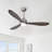 52" Ceiling Fan with Lights ,Remote Control, 3 PCS Solid Wood Quiet DC Motor  Ceiling Fans 6 Speed Levels,Reversible Ceiling Fan, for Patio Living Room, Bedroom--(Stain nickel )-129419212-129419214