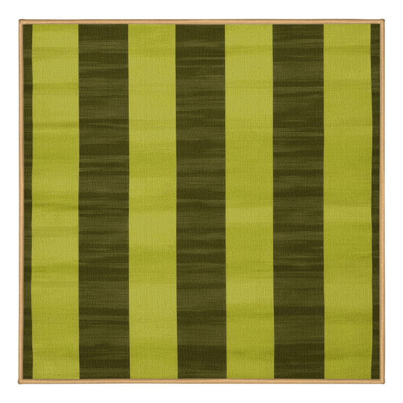 Machine Washable Checkered Brown Area Rug, Square 3'
