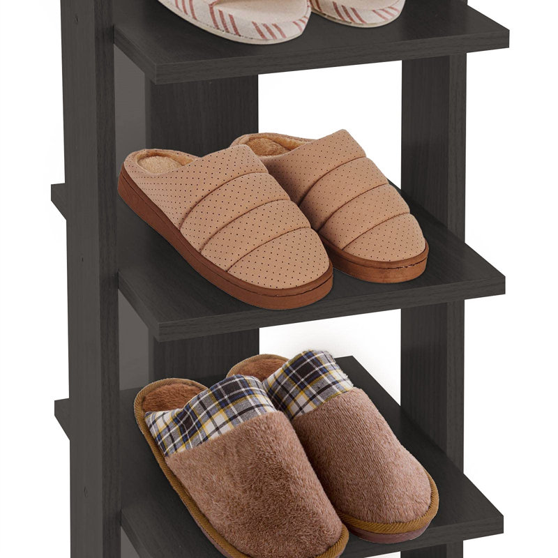 7 Pair Shoe Rack, Black