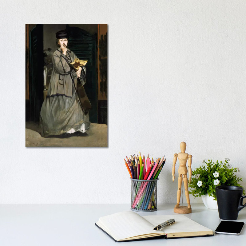 Street Singer by Edouard Manet - Wrapped Canvas Painting, 20.32 cm H x 30.48 cm W