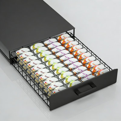 Capsule Storage Drawer, Stackable Cocktail Pod Holder Compatible With Bartesian And Bev By Black+Decker Cocktail Machines, Heavy-Duty Metal Organizer