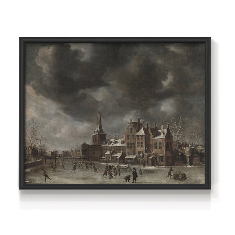 Paysages rétro-Cccxl - reproduction encadrée, Noir, H 16 po x l 20 po