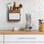 Solid Wood Rectangle Utensil Crock