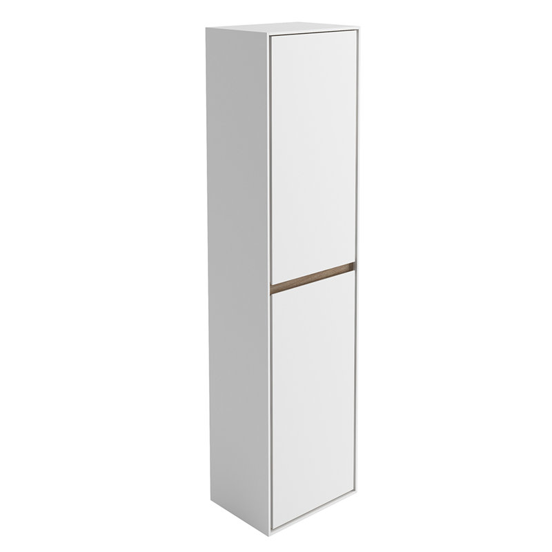 Wicker Wall Linen Cabinet, White