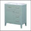 Ensemble de meuble-lavabo avec lavabo 30 po, armoire de salle de bain verte avec tiroirs, structure solide et panneau de fibres à densité moyenne-1783728245