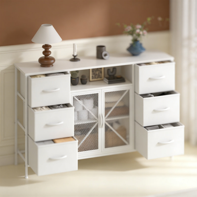 6 - Drawer Chest of Drawers, White