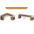 Rockville 108.2'' W L-Shaped Computer Desk with Drawers and Power Outlets-889821902