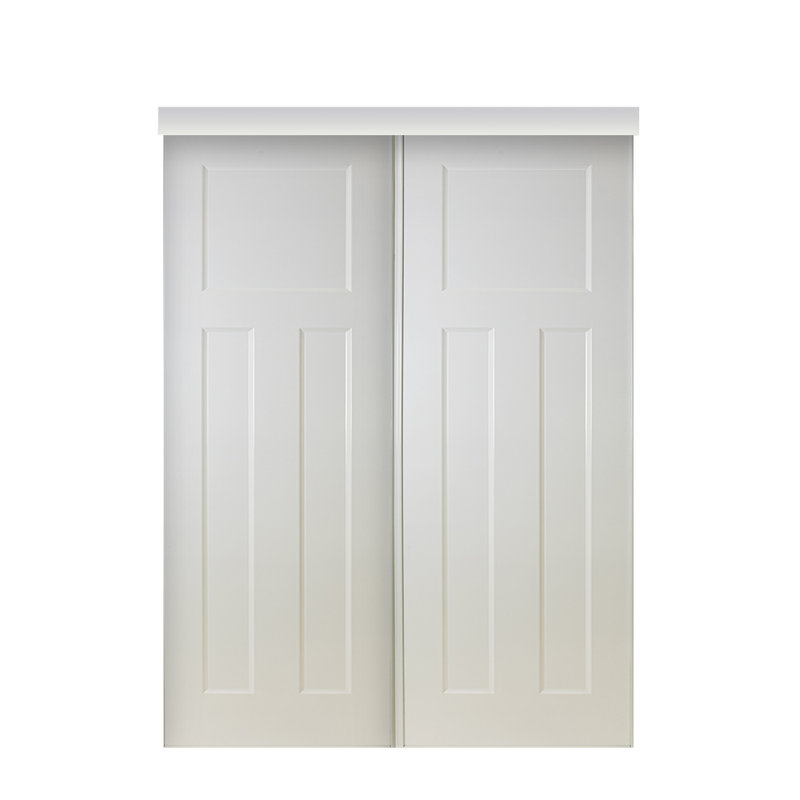 Porte de placard coulissante préfinie blanche, L 72 po x H 80 po