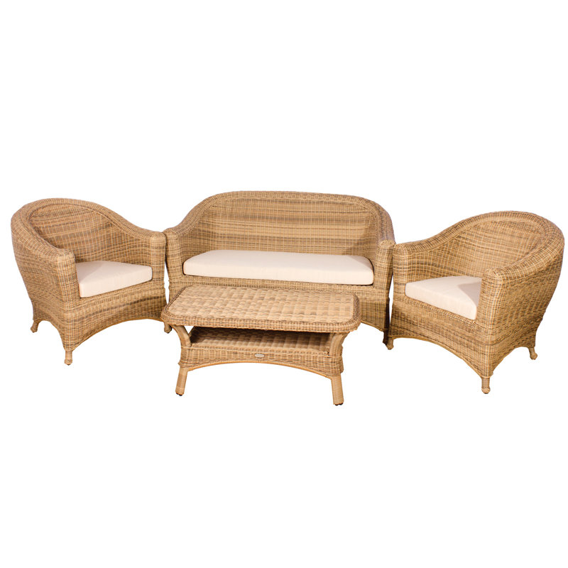 Bahama Rattan 4 Seater Lounge Set in 4 Seasons