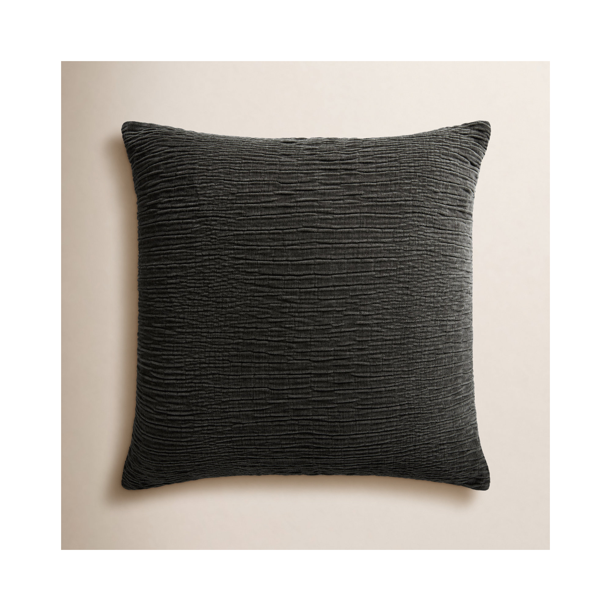 Edan Throw Pillow, Charcoal, 22"H x 22"W, Polyester/Polyfill