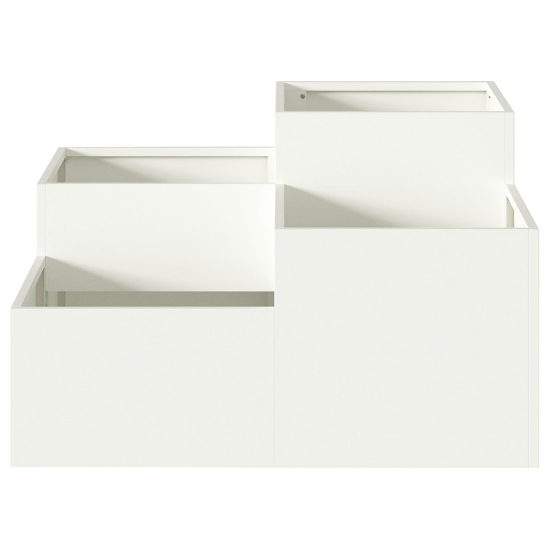 Planter Box, 48cm H x 100cm W x 100cm D, White