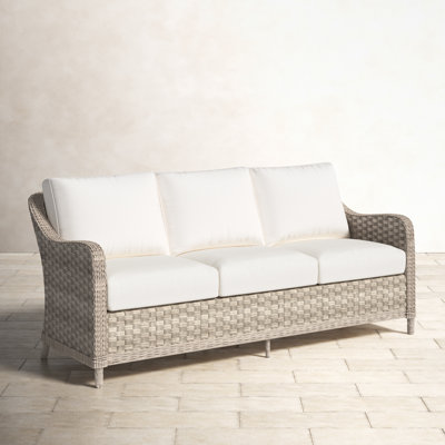 Sky 74.5'' High-Density Polyethylene (HDPE) Wicker Outdoor Patio Sofa