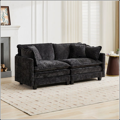 Causeuse Cloud, canapé modulaire moderne avec coussins rembourrés à double couche confortables, pour le salon, la chambre à coucher et un appartement