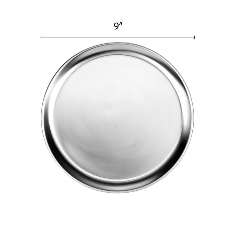 Thunder Group Inc. Aluminum Pizza Pan, 0.39" H x 9.25" W x 9.25" D