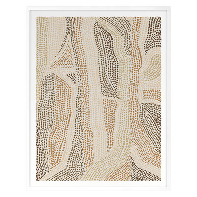 Dot Pattern 5 in Clay Tones Framed Print