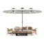 Grand parasol double 15 pi avec lumières solaires-1080530891