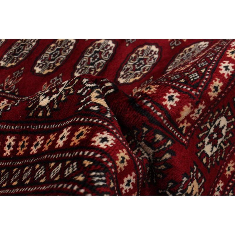 Tapis rouge foncé Finest Peshawar Bokhara 8 pi 0 po x 9 pi 6 po