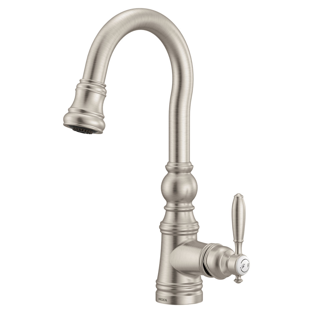 Weymouth Pull Down Bar Faucet with Power Clean Moen