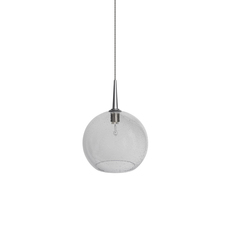 Luminaire suspendu sphère 1 lumière Bobo, Verre transparent