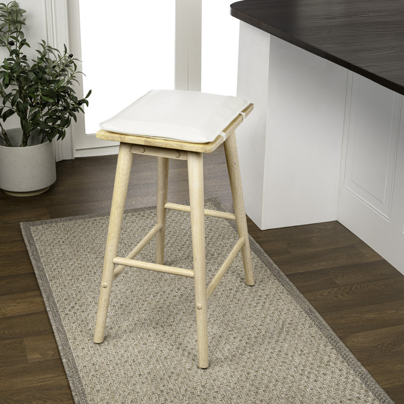 Siège de selle MidCentury Classic sans dossier, Siège crème / structure en bouleau clair, Counter Stool (26" Seat Height)
