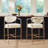 Upholstered Counter Stool with Metal Frame-118574581
