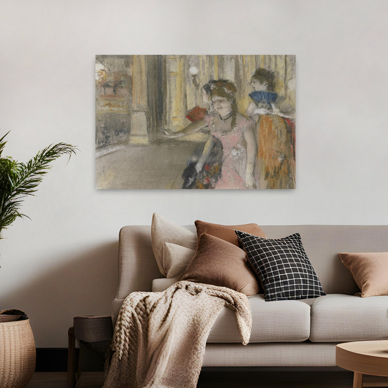 Chanteurs sur scène, 1877-1879, estampe d'art mural contemporain abstraite impressionniste, H 32 po x l 48 po