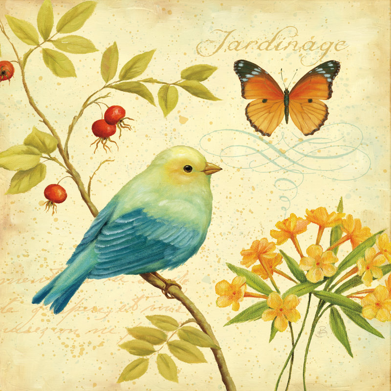 " Garden Passion I " by Daphne Brissonnet, 12" H x 12" W, No, Wrapped Canvas