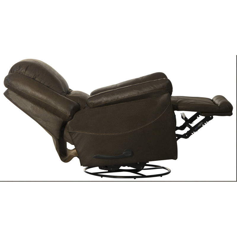 Cole Upholstered Swivel Glider Recliner, Mink Polyester