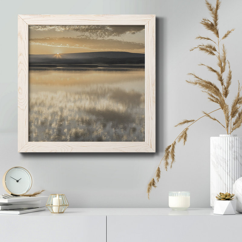 Mountain Pass - Peinture sur toile encadrée, Cadre blanc, H 17 po x l 17 po x P 1,5 po