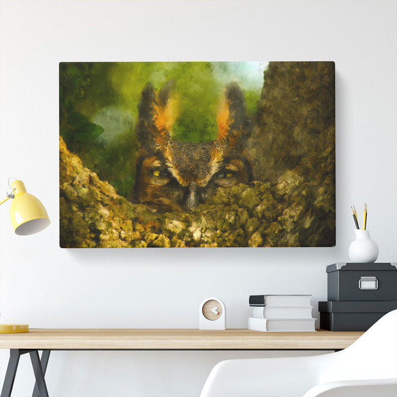 Great Horned Owl Vol.3 - Wrapped Canvas, 50cm H x 76cm W x 3cm D
