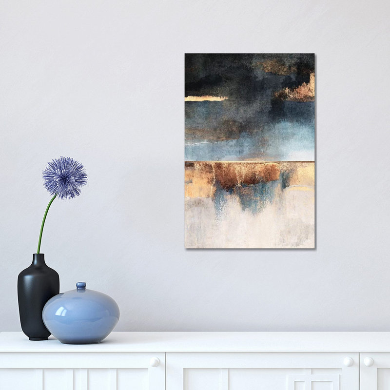 "Orage" par Elisabeth Fredriksson, reproduction d’art, H 18 po x l 12 po x P 1,5 po, Toile tendue, Pas de tapis