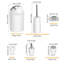 Ensemble d'accessoires de salle de bain blanc 6 pièces Chrysanthi-1147583305