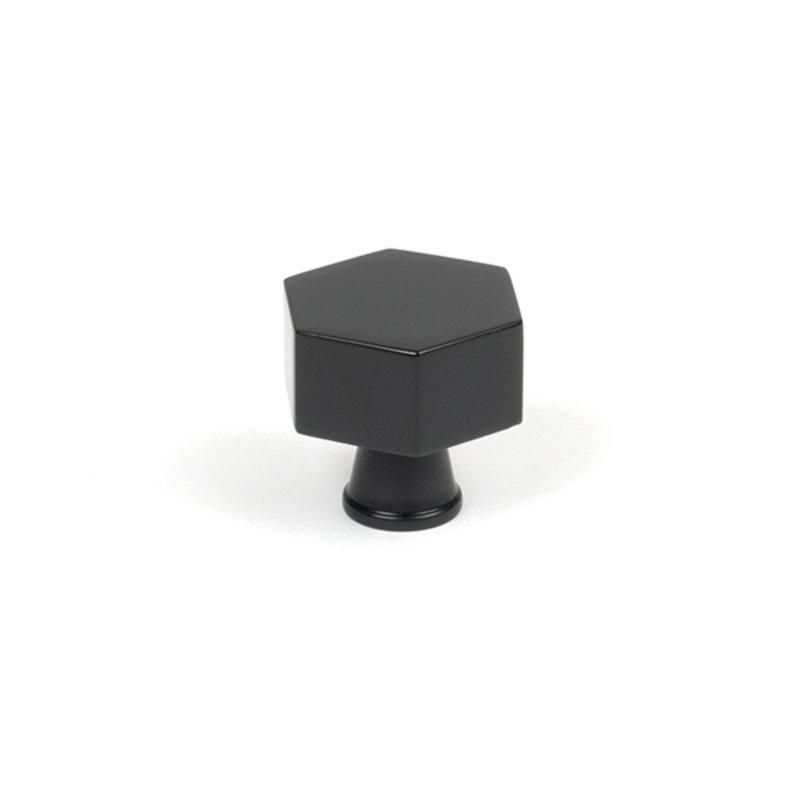 Geometric Knob, Matt Black, 3 cm