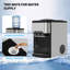 Machine à glaçons de comptoir de 44 lb avec distributeur d'eau chaude / froide et 3 réglages de température, chargement par le dessus, autonettoyant, noir