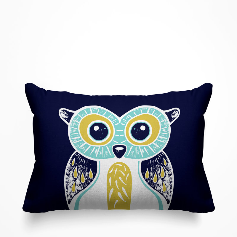 Coussin intérieur Addison Woodland Owl, Bleu marine