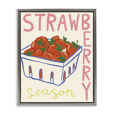  Summer Strawberry Season Canvas Wall Art by Lisa Barlow