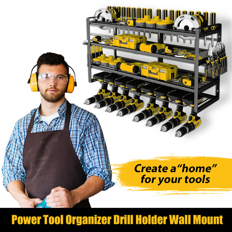 17 Stories Power Tool Organizer Drill Holder Wall Mount