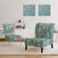 Fauteuil de chambre rembourré Blue Tree - bleu