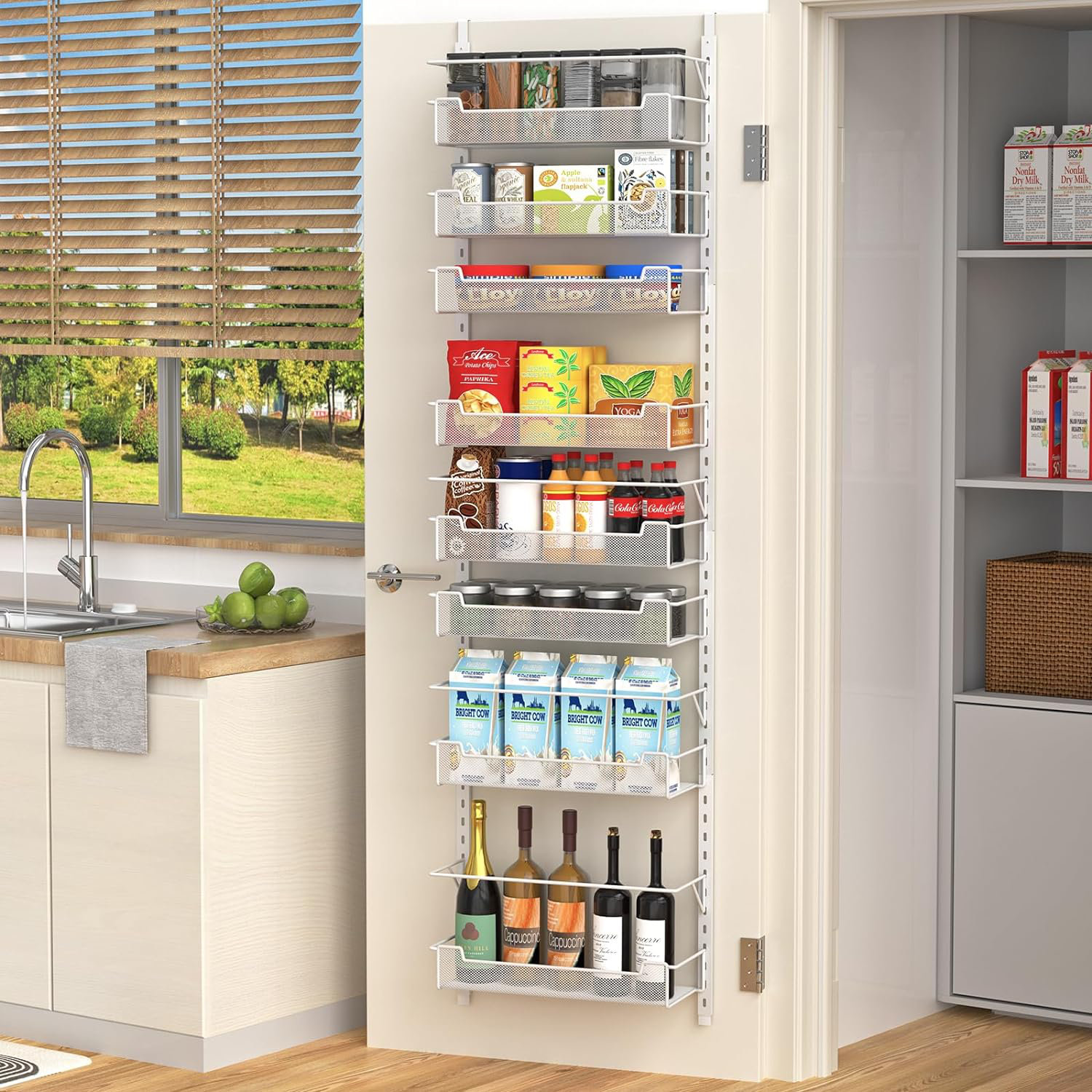 17 Stories Over The Door Pantry Organizer, 8-Tier Over The Door ...