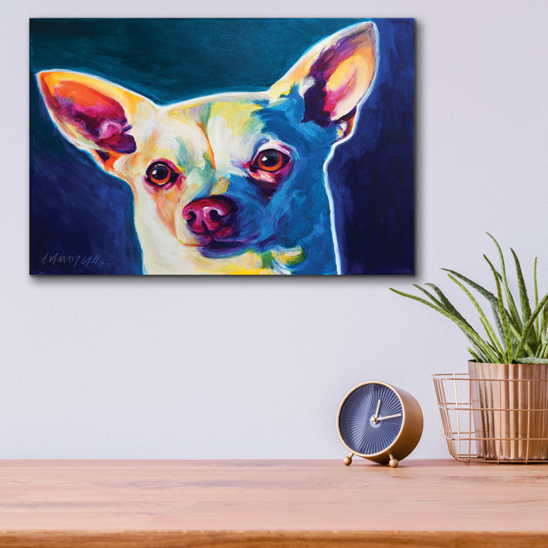 "Chihuahua - Coco" par Dawg Painter, H 12 po x l 16 po x P 0,13 po