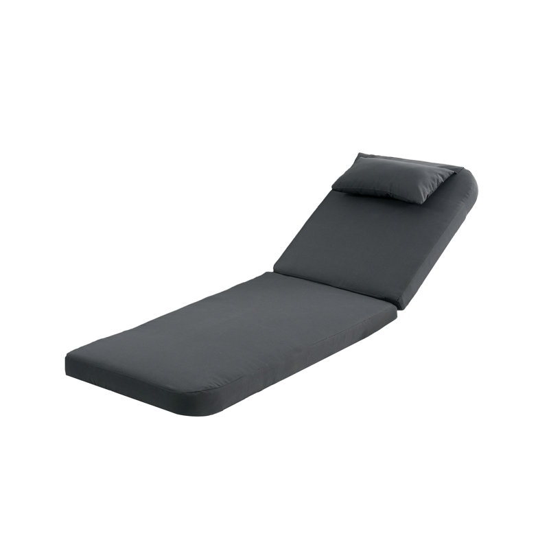 Housse de coussin pour chaise longue d'extérieur à droite de taille spéciale, Gris foncé
