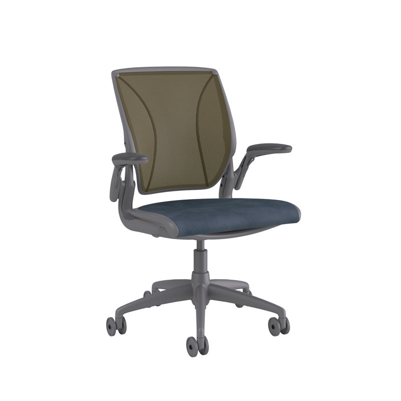 Diffrient World Wool Task Chair, Corde/Graphite, Catena/Bayberry, Gray
