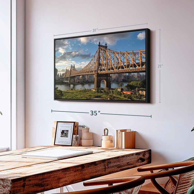 Impression sur toile Queensboro Bridge NYC, H 21 po x l 31 po
