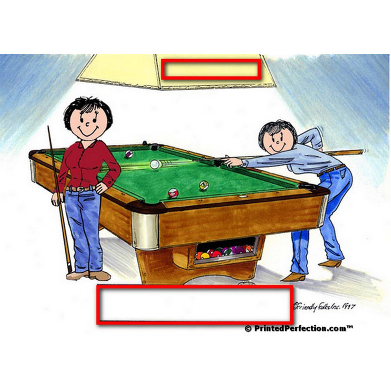 Personalized Friendly Folks Billiards, Pool Player - Female & Female Rhinestone Bordered Key Chain, Yes