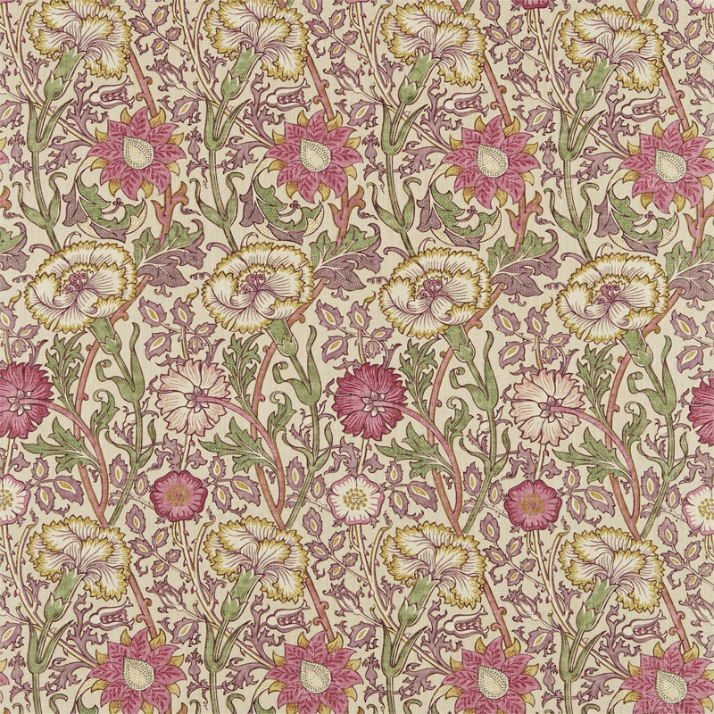 Pink & Rose Fabric, Manilla/Wine