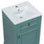 Meuble-lavabo de 20 pouces avec lavabo en céramique, porte à fermeture douce, tablette réglable et support de rangement fixé à la porte-1042644611